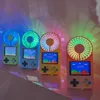 Fan Handheld Jogo Console pode armazenar 500 jogos clássicos com luzes led desktop stand terceiro engrenagem vento retro jogadores portáteis