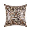 Узоры животных комбинация леопардового печати плюшевая кожаная подушка для кисточки сиденье гостиной