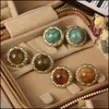 Stud Earrings Jewelry S2089 Fashion Vintage Simple Acrylic Button Drop Delivery 2021 Pjvgb