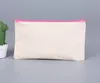 Sublimation Blank Cosmetic Bags Canvas Zipper Pencil Cases Customized Women Makeup Bag Fashion Handbag Pouchs