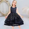 2021 sommer Taufe Mädchen Kleid Elegante Prinzessin Ellipse Pailletten Kleid Kinder Kleider Für Mädchen Kinder Kleidung Hochzeit Party Kleid Q0716