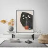 Resimler Tek Çizgi Yüz Sanat Resim Kız Vücut Geri Minimalist Duvar Tuval Poster Soyut Baskı Nordic Resim Ev Dekor