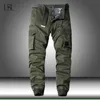 Multi-Pocket Casual Spodnie Mężczyźni Wojskowy Joggers Taktyczne Cargo Męskie Piesze wędrówki Trekking Spodnie dresowe Mężczyzna Hip Hop Bottom 210715