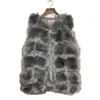 Spring Fall Winter Fur Imitation Fur Coat Kvinnor Lång Fur Coat Vest Abrigo Mujer Overwear Bontjas Fourrure Open Stitch 211110