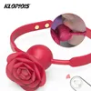 Nxy adultes jeux sécurité Silicone bouche ouverte Gag balle Bondage esclave Rose Type érotique jouets sexuels pour femmes Couples 1215