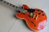Grossistgitarrer, Custom ES Model 335 Electric Guitar Semi Hollow Jazz Guitar In Orange Burst 120110