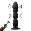 Wireless Remote Control Anal Plug Bead Dildo Vibrator Suction Cup Butt Plug Male Prostate Massager Vibrator Sex Toys 210720