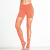 높은 허리 휘트니스 체육관 레깅스 요가 복장 여성 원활한 에너지 스타킹 운동 Activewear 바지 중공 스포츠 착용 02