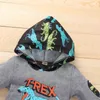 2pc peuter babyjongen brief dinosaurus hoodie sweatshirt top + broek outfits set zuigeling pasgeboren kleding herfst winter trainingspak G1023