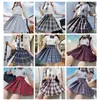 Skirts Red Gothic Pleated Women Japanese School Uniform High Waist Sexy Cute Mini Plaid Skirt JK Students Clothes