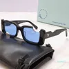 2022SS الرسمي الأحدث مربع كلاسيكي الموضة OW40006 قبالة نظارة شمسية لوحة بولي كربونات الإطار من الرجال والنساء نظارات مع
