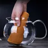 Rostfritt stålglas-Tekanna-set-Loapping-Leaf-Tea-Pot-Good-Kettles-Clear-Cup-With-Strainer-Infuser-and-lock Glas 210621