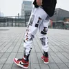Spodnie Hip Hop Mężczyźni Luźne Joggers Spodnie z Druku Streetwear Harem Spodnie Odzież Długość kostki Spodnie Harajuku Sport Casual Y0927