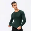 Męskie koszulki męskie siłownia jogging rajstopy z długim rękawem Koszula sportowa Szybki Suchy Oddychający Pro Compression Fitness Clothings