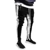 Hommes Side Stripe Mode Pantalon De Poche Casual Streetwear Jogger Pant Hip Hop Zipper Bas Mâle Crayon Pantalon En Plein Air Sport Pantalon 210616