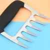 Meat Shredder Chicken Claws BBQ Tool Poultry Pork 430 Stainless Steel Shred Cut Meats Splitter Kitchen Separator Smoker Grill Fork BPA-free 2pcs/set In Color Box