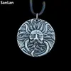 Bel Celt Irish Fire And Sun God Pendente Collana Rotonda Famiglia Classica Amuleto Talismano Simbolo Collane Girocollo Catene SanLan 1PCS