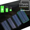 Free Personalizar Logotipo 18000mAh Painéis Dobrável Energia Solar Mini impermeável banco de energia de energia rápida bateria 2 porta USB LED Tocha de luz