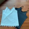 Korean Fashion Silk Women Camis Streetwear Sexy Tops Lace Satin Halter Female Tank Plus Size XXL/Spaghetti Strap 210531