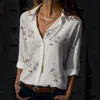 Summer Shirt Floral Printing Long Sleeve Blouse Tunic Tops O Neck Loose Shirt Top Casual Women's Blouses Blusas Mujer Plus Size 210515