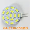 10pcs 스포트 라이트 15 * 5730SMD 5W G4 LED 램프 옥수수 미니 Lampada 전구 조명 높은 전원 360도 교체 할로겐 램프 12V