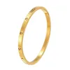 Donna Uomo Bracciale in oro Bracciale con ciondoli Gioielli firmati Moda unisex Fibbia in acciaio inossidabile Nessuna vite Chiodo Vacanze stagionali Bracciali con diamanti placcati oro 18 carati