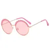 Cute metal cornice per bambini occhiali da sole da sole rotonde occhiali da sole ragazza marca di marca per bambini occhiali UV4003733414