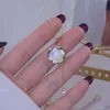 14k Real Gold Shell Geometric Necklace For Women Pearl Zircon Clavicle Chain Charm Wedding Pendant Jewelry Chains