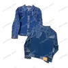 21ss man ontwerpers Spijkerjacks kleding heren Jassen Bovenkleding Heren Capuchon Kleding Katoen zwart blauw 05