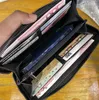 공장 도매 남자 가죽 어깨 가방 거리 트렌드 인쇄 긴 지갑 간단한 조커 스트라이프 스토리지 동전 지갑 단일 지퍼 패션