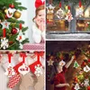 Decorações de Natal Diy árvore pendurado ornamentos decoração transparente multi-forma presentes pingentes acrílicos Xmas 2021 em branco S5D9