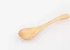 2022 new Newest Solid Small Wooden Kid Baby Feeding Spoon 600pcs/lot DHL Fedex Free