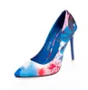 Spring Women Pumps Saltos altos finos de ponta pontia