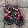 Sandálias Mulheres Sapatos Trançado Corda Flip Flops Estilo Casual Sandálias Sandálias Senhoras Sapatas de Verão Deslize em Sandális Mujer Y220224