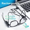 Solglasögon USB Uppladdningsbar LED-läsglasögon Smart upplyst glasögon för kvinnor Män Ljusa läsare med lampor Klar vision