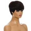 Krótki Bob Syntetyczny Wig Silky Proste Perruques De Cheveux Humlains Symulacja Ludzkie Remy Hair Wigs Wig-004