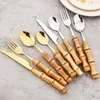 stainless steel bamboo cutlery