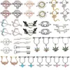 Hollow Niple Rings Piercing Shield Covers Rvs Tepels Nail Skull Scorpion Blad Verstelbare Vrouwen Doorboren lichaam Sieraden te koop