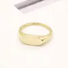 Lettre gravée personnalisée charmante 9k 14k 18k bague en or massif véritable chevalière en or Base femmes bijoux en or bagues