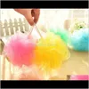 Borstels, sponsen scrubbers tuinmulticolour bad douchebody bubble exfoliate bladerdeeg spons mesh netto bal schoonmaken badkamer Aessoires Home s