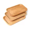Solidna bukowa drewno prostokątna obiadowa płyta Zachodnia Żywność Prostokątne Okrągłe narożniki Przekąski Desery Saling Taca