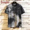 Zongke Stampa Manica Corta T Shirt Da Uomo maglietta Maschile Estate T-Shirt In Cotone Casual Magliette E Camicette Moda M-5XL Divertente Abbigliamento 210716