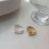 Todorova Minimalistisk dubbelskikt Geometrisk ring för kvinnor Retro Enkelt koreanskt Fashion Peint Finger Ringar Trendiga Party Smycken G1125