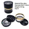 63mm 4 Layer Smoking Herb Grinder with Dice Game Window Large simple operate Zinc Alloy Pollen Tobacco Crusher Grindes custom Gift Smoking Accessories