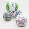 1PC Crochet Thread Cashmere Garn Baby Bekväm Bomull Blanda Färgrik Eko-färgad Nålverk Värde Ullhand Stickning Ull Y211129