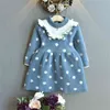 Baby Mink Fleece Sweater Girl Dress Children'S Clothing Autumn Winter Pullover Dot European American Kid 210625