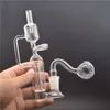 Vente chaude 14mm Femelle Verre Brûleur À Huile Bong Narguilé Conduites D'eau avec Épais Pyrex Clair Capiteux Recycleur Dab Rig Ash Catcher avec Mâle Verre Brûleur À Huile Tuyau Moins Cher