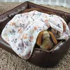 Pet Blanket Kennels Cute Paw Foot Print Dog Blankets Soft Flannel Sleeping Mats Puppy Cat Warm Bed Cover Sleep