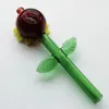 New Arrival Sunflower Craft Art Glass Ręcznie Spoon Rura Palenie Rig Tobacco Palnik 4inch Długość