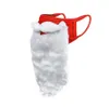 Lindo algodão máscara de santa claus máscaras barba engraçado vestido branco máscara de natal máscara de poeira máscara de rosto